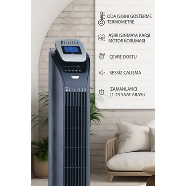 Dijitsu VN10 Kule Tipi Vantilatör 50 W Negatif İyon Özelliği Fiyatı