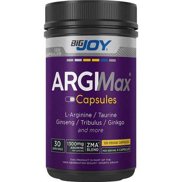 Bigjoy Argimax 120 Kapsül L-Arginin, Taurin, Ginseng ve Fiyatı