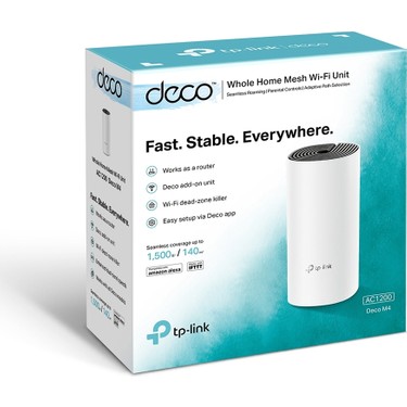 TP-Link Deco M4 (1-Pack) | Wi-Fi 5 Mesh Sistemi | AC1200 Fiyatı