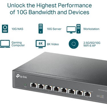 TP-Link TL-SX1008 8-Port 10G Yönetilebilir Desktop/rackmount Fiyatı