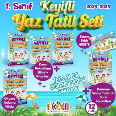 Key Yayınları 1. Sınıf Yaz Tatil Keyfi Seti Eğlenceli Kitabı