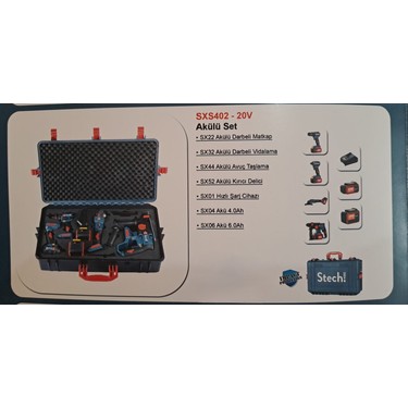 Stech End SXS402-20 V 4'lü Akülü Set Fiyatı - Taksit Seçenekleri