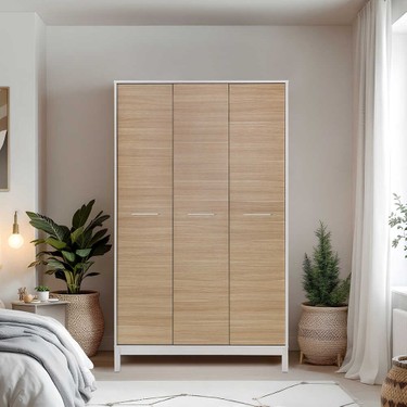 ショコページ adore mobilya London 3 Kapaklı Gardırop-Meşe-Beyaz Fiyatı
