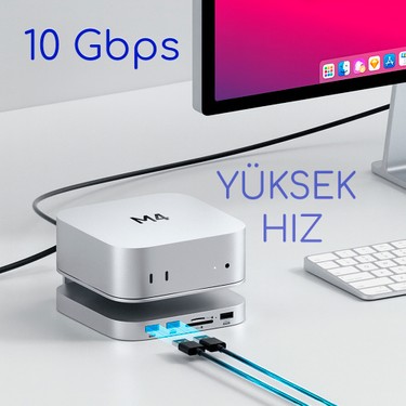 Techstorm Hagibis Mac Mini M4 ve M4 Pro Uyumlu Hub & Stand Fiyatı