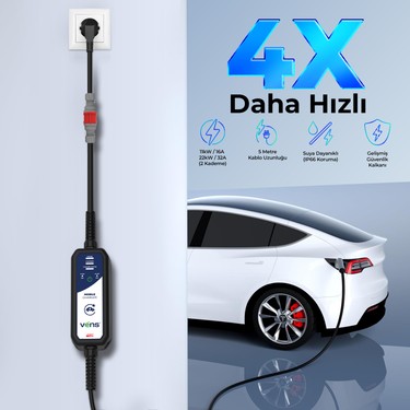 Vens Portexa 22kW 32A Mobil Şarj Cihazı Fiyatı - Taksit Seçenekleri