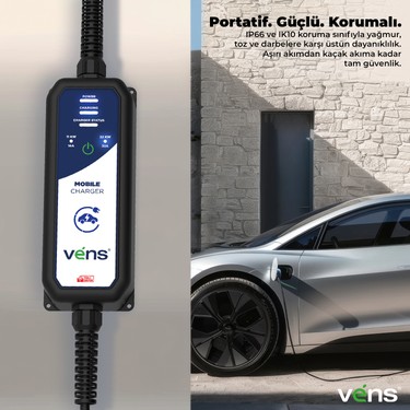 Vens Portexa 22kW 32A Mobil Şarj Cihazı Fiyatı - Taksit Seçenekleri