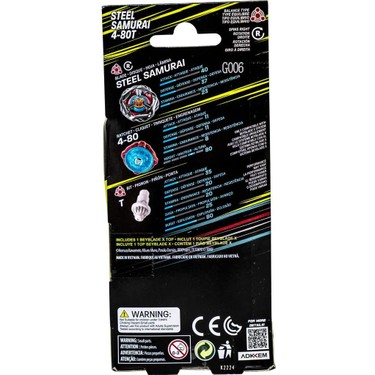 Takara Tomy Beyblade x Steel Samurai 4-80T Booster Topaç – Fiyatı