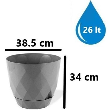 Omnipazar KRS-457 Yakamoz Tabaklı Plastik Saksı Takımı 26 Fiyatı