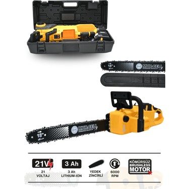 DJ16 Sarı Şarjlı Ağaç Odun Kesme Makinası Zincirli Testere Fiyatı