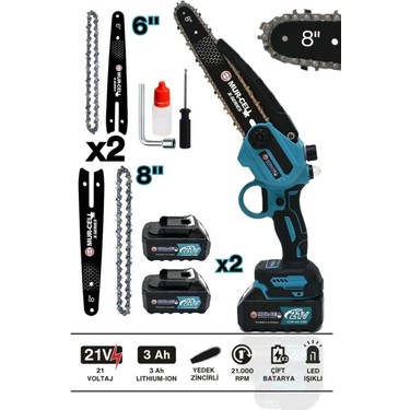 M 2'li Set Çelik Şanzuman Çift Pala Zincirli Şarjlı Dal Fiyatı