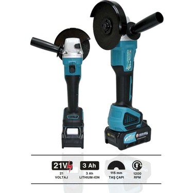 21V 3.0AH 2'li Set Şarjlı Darbeli Matkap & 115MM Şarjlı Fiyatı