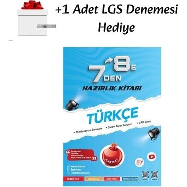 Nartest Yayınları 7 Den 8 E Türkçe Hazırlık Kitabı + 1 Lgs Kitabı