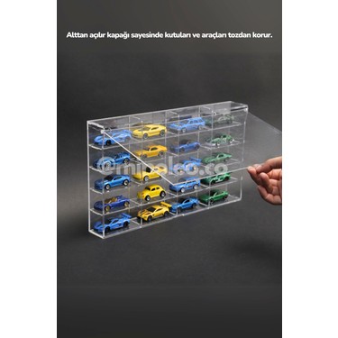 20'li Kapaklı Pleksi 1/64 Hot Wheels Diecast Model Araç Fiyatı