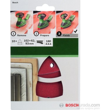 Bosch 10'Lu Multi Zımpara Kağıdı 180 Kum 102 X 62/93 Mm 11 Fiyatı