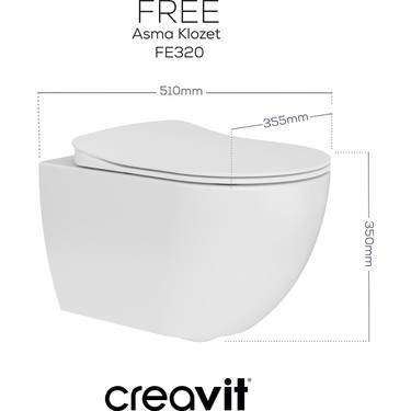 Free Thermoplast Yavaş Kapanan Klozet Kapaklı Beyaz Set Fiyatı