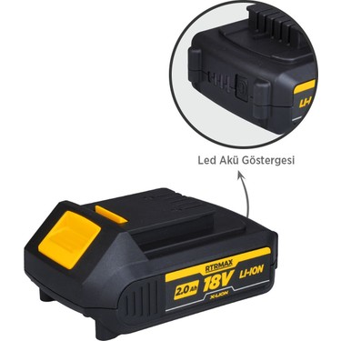 RTRMAX RTX1802 X-Lion Akü Yedek Batarya 2.0 Ah Fiyatı