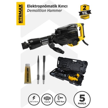 RTRMAX RTM2760 Elektropnömatik Sds Hex Kırıcı 1700 W 60 Jul Fiyatı