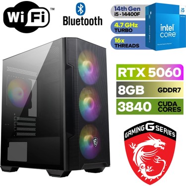 MSI Şafak- Ddr5 -Rtx 5060 8gb - Intel Core I5 14400F - 32 GB Fiyatı