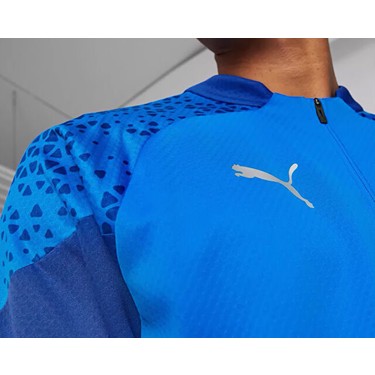 ＊imane＊ポワージュ ブルー 2点セット Puma Erkek Bursaspor Teamrise 1/4 Zip Top Mavi BS-65739402