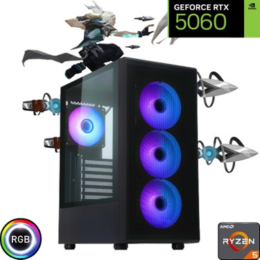 Güneysu Ryzen 5 7500F 16GB Ddr5 1tb SSD Rtx 5060 Oyun Fiyatı
