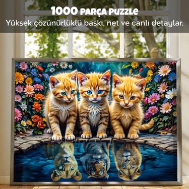 Meleni Toys 1000 Parça Aslan Kral Kedi Yapboz - Little Kings Fiyatı