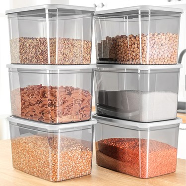 Meleni Home 6 Adet Derin Antrasit Gıda Saklama Kabı 5300 ml Fiyatı