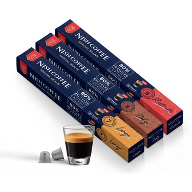 Nish Coffee Nespresso Uyumlu Kapsül kahve 3'lü Set Fiyatı