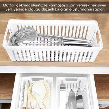 6'lı Modüler Kaşıklık Seti - Mutfak Düzenleyici Çekmece Içi Fiyatı