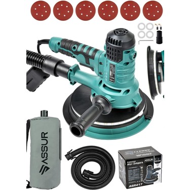 Assur 360'LEDLI 850W Pro Alçıpan Zımpara Makinası Toz Emmeli Fiyatı