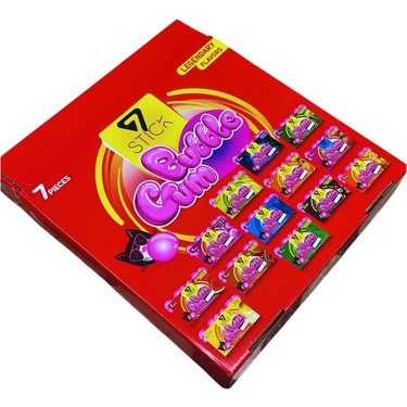 7 Stick Bubble Gum Cüzdan Sakız 6 Paket 144 Adet Zarf Sakız Fiyatı