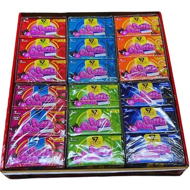 7 Stick Bubble Gum Cüzdan Sakız 6 Paket 144 Adet Zarf Sakız Fiyatı