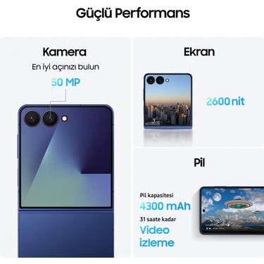 Samsung Galaxy Z Flip7 256 GB 12 GB Ram (Samsung Türkiye Fiyatı