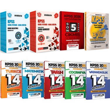 2026 Kpss Ortaöğretim Karma Set(Konu Anlatımı- Soru Bankası Kitabı