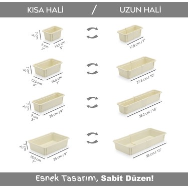Meleni Home 6'lı Ayarlanabilir Kaşıklık Seti Bej Uzayabilen Fiyatı