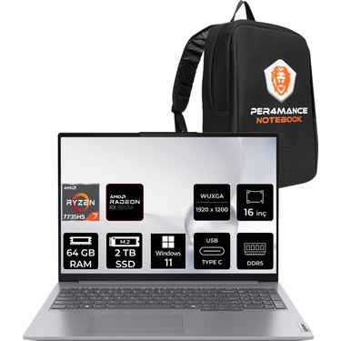 Lenovo Thinkbook 16 Gen 7 Ryzen 7 7735HS Notebook 64GB RAM Fiyatı