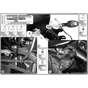 Kaneseyページ KAPPA KZ447 KAWASAKI VERSYS 650 (06-09) ARKA ÇANTA TAŞIYICI KAPPA