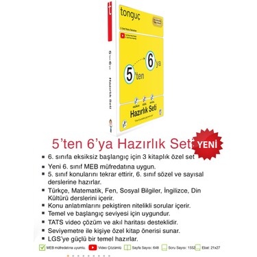 Tonguç Yayınları 5'ten 6'ya Hazırlık Seti Kitabı ve Fiyatı