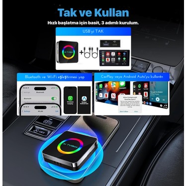 Yeni Nesil Araç Carplay ve Android Auto Aı Box | 4GB+64GB Fiyatı