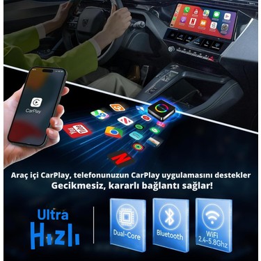 Yeni Nesil Araç Carplay ve Android Auto Aı Box | 4GB+64GB Fiyatı