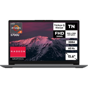 Lenovo Ideapad 1 15ALC7 R7-5700U 40GB 512 GB SSD Radeon Fiyatı
