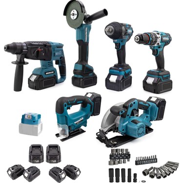Kömürsüz Akülü 7 Li Set 88VF 5AH 10P (800NM Somun Sökme, LED Fiyatı