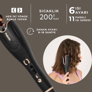 Fabcio Airwave Otomatik Dijital Ekranlı Bukle Maşası Fiyatı
