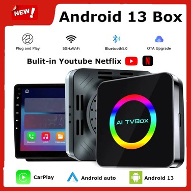 Android 13 Carplay Android Auto Ai Box, 4gb Ram 64GB Rom, Fiyatı