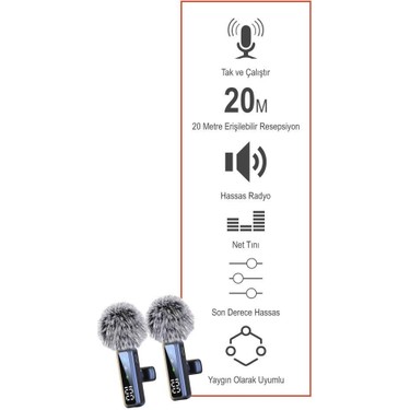 Torima Yaka Mikrofonu Type-C Lightning Aux 2 Adet 3IN1 Fiyatı