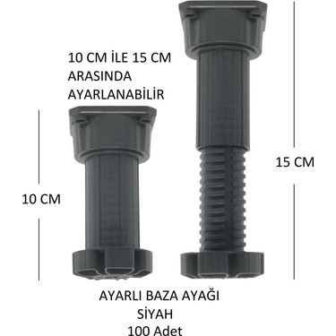 Adilon Baza Ayağı 10-15 cm ​​plastik Çok Amaçlı Dolap Ayağı Fiyatı
