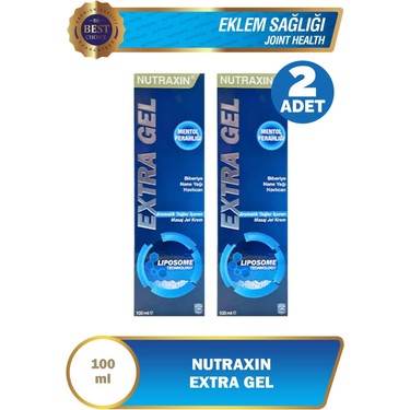 Nutraxin Extra Gel Mentol Ferahlığı Masaj Jeli 100 ml 2 Adet Fiyatı