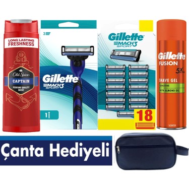 Gillette Mach3 Sport Tıraş Makinesi + Mach3 Sport 18 Adet Fiyatı