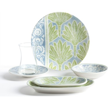 Madame Coco Manon 26 Parça Kahvaltı Takımı - Mavi/mint Fiyatı