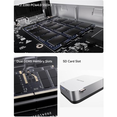 Minisforum X1 Pro Ryzen 9 Aı 9 HX370, 32GB Ddr5 Ram, 1 Tb Fiyatı