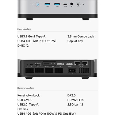 Minisforum X1 Pro Ryzen 9 Aı 9 HX370, 32GB Ddr5 Ram, 1 Tb Fiyatı